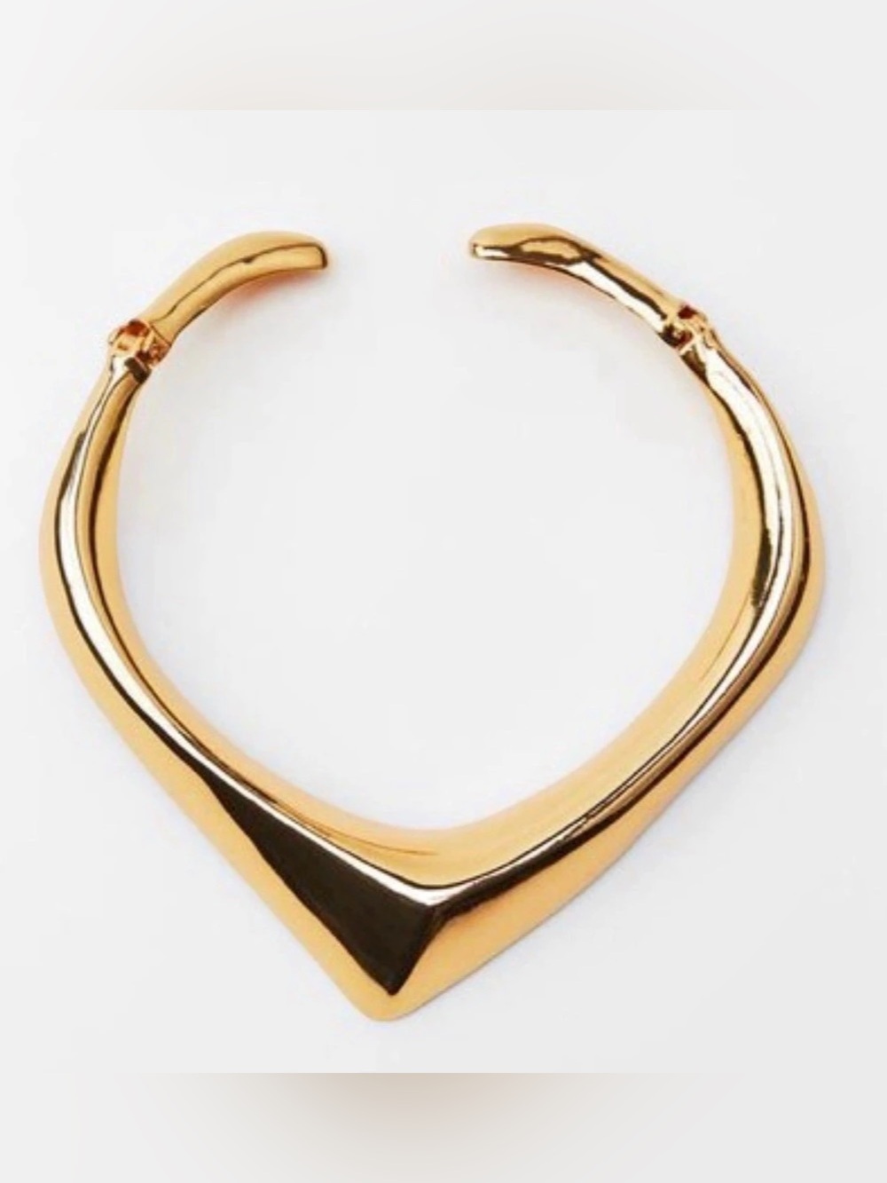 Zara Pointed Rigid Choker Gold Size Medium